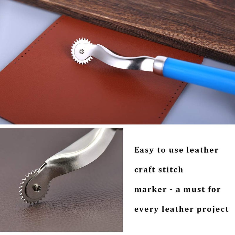 LUNARM 2 Pcs Tracing Wheel Sewing Tool, Plastic Handle Needle Point Tracing Wheel, Random Color Tracing Wheel Sewing Tool, Professional Stitch Marking Spacer for Arts and Leather Crafts - Image 5